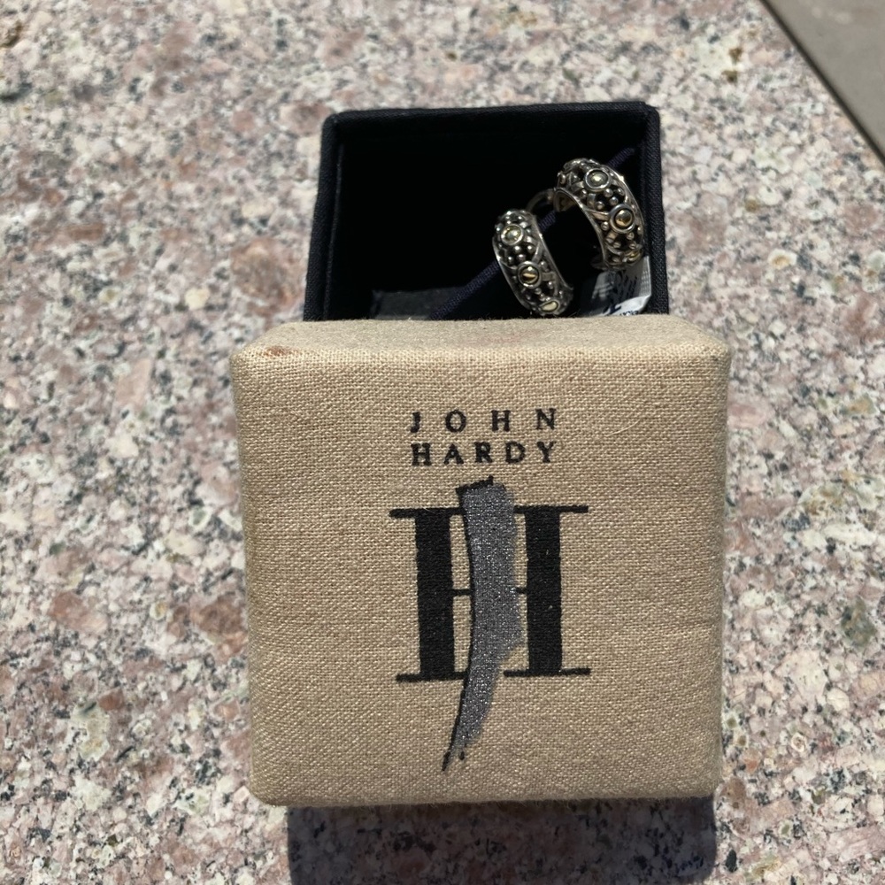 John Hardy SS Earrings W/18kt Gold (Pierced Ears)